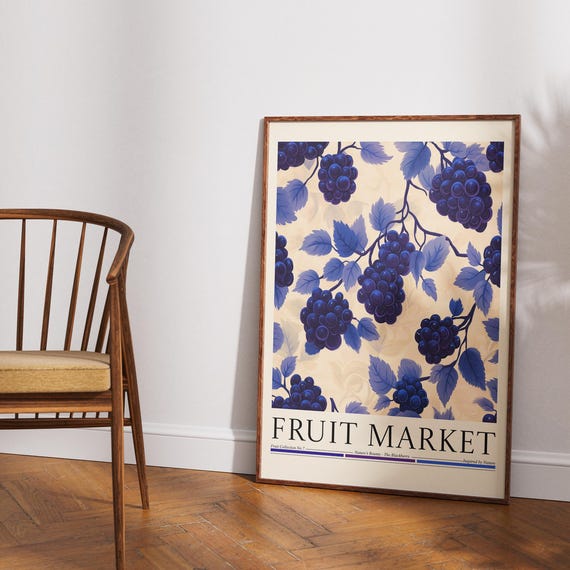 Blackberry Fruit - Contemporary Travel Poster