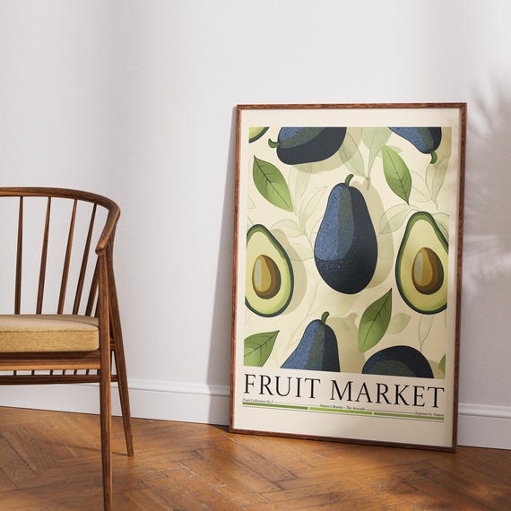 Avocado Fruit Market, Kitchen Art Print