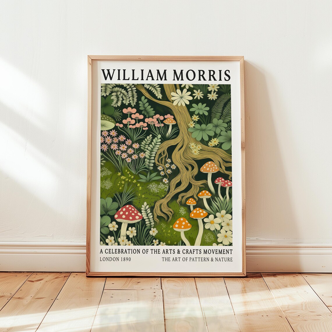 William Morris Mushroom Vintage Botanical Art Print
