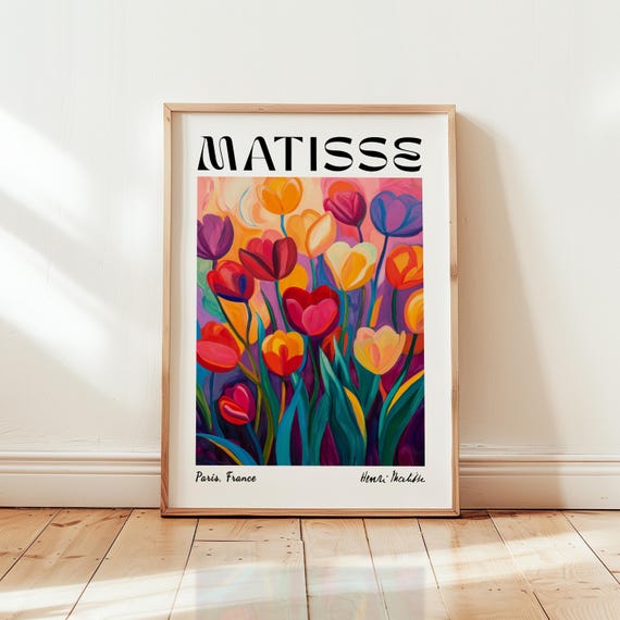 Henri Matisse Tulip, Modern Art Poster