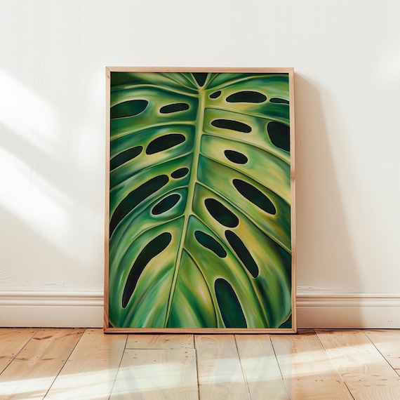 Georgia Okeeffe Monstera Leaf Art Print