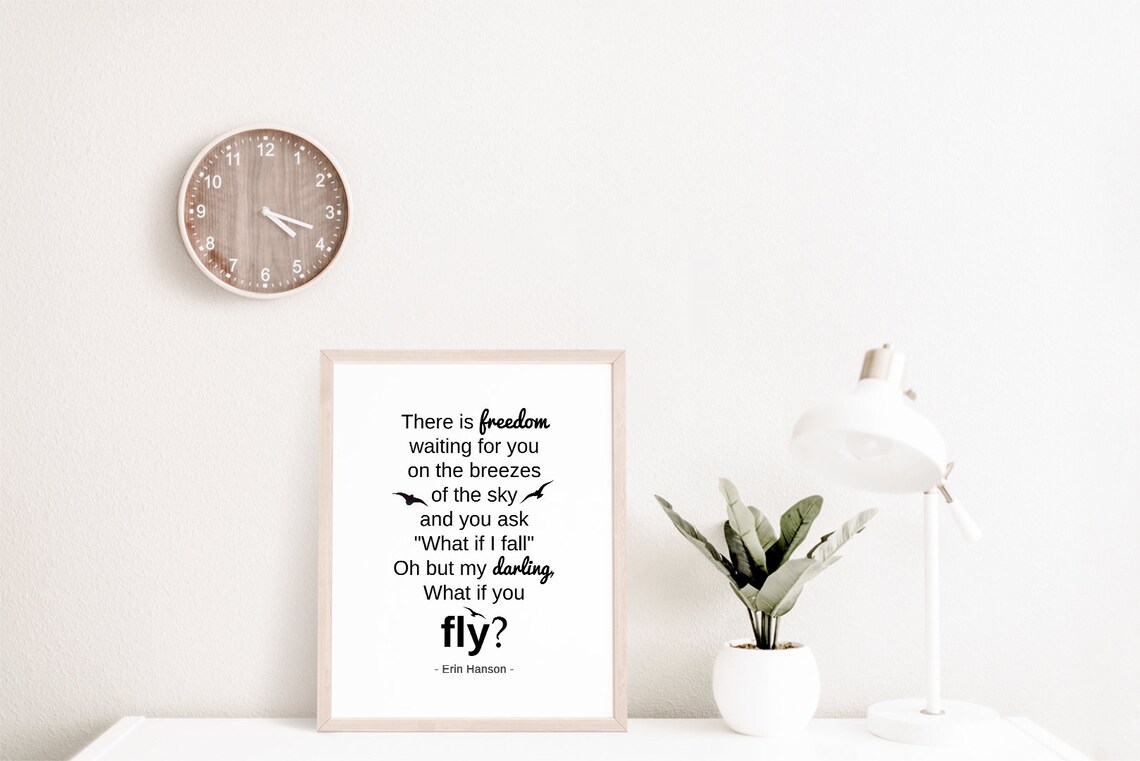 Erin Hanson Quote, Poem Art Print for Reflection - Image 2