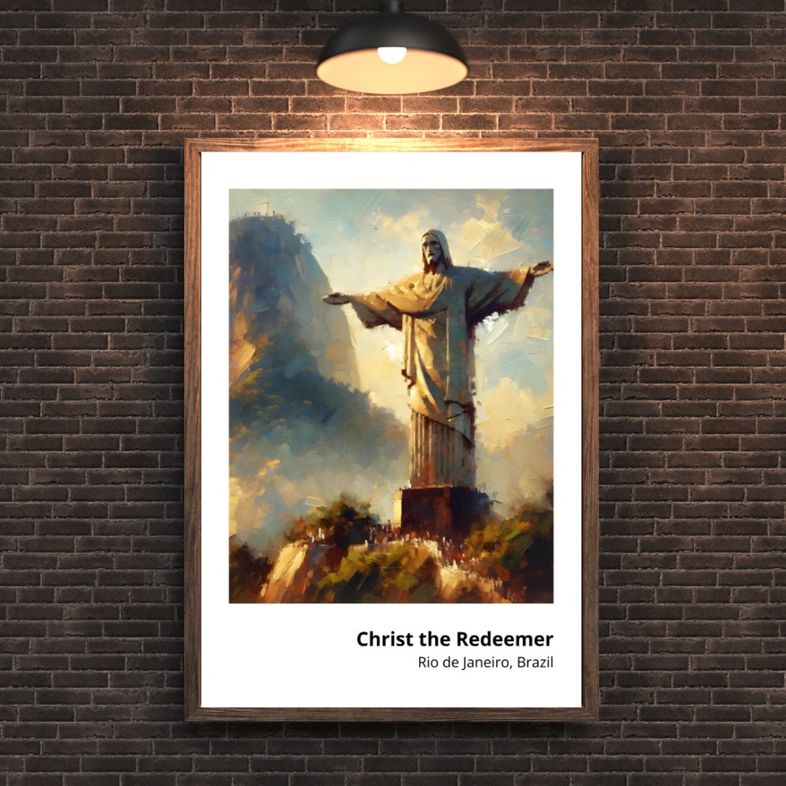 Christ the Redeemer Rio de Janeiro Brazil Statue View Poster
