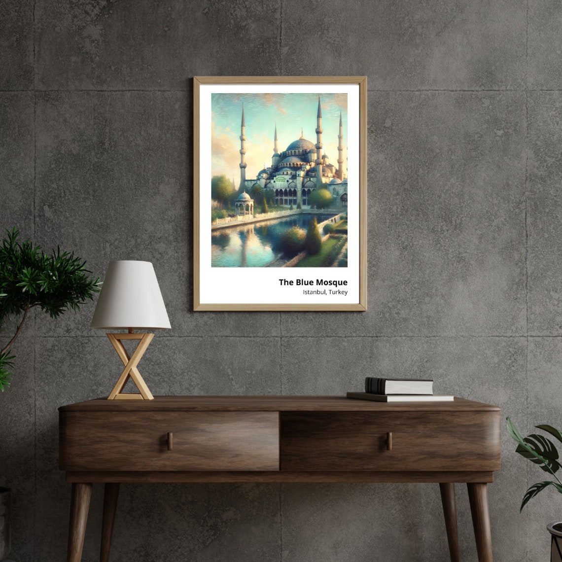 Blue Mosque Istanbul Turkey Ottoman Domes Minarets Serene View Poster - Image 3