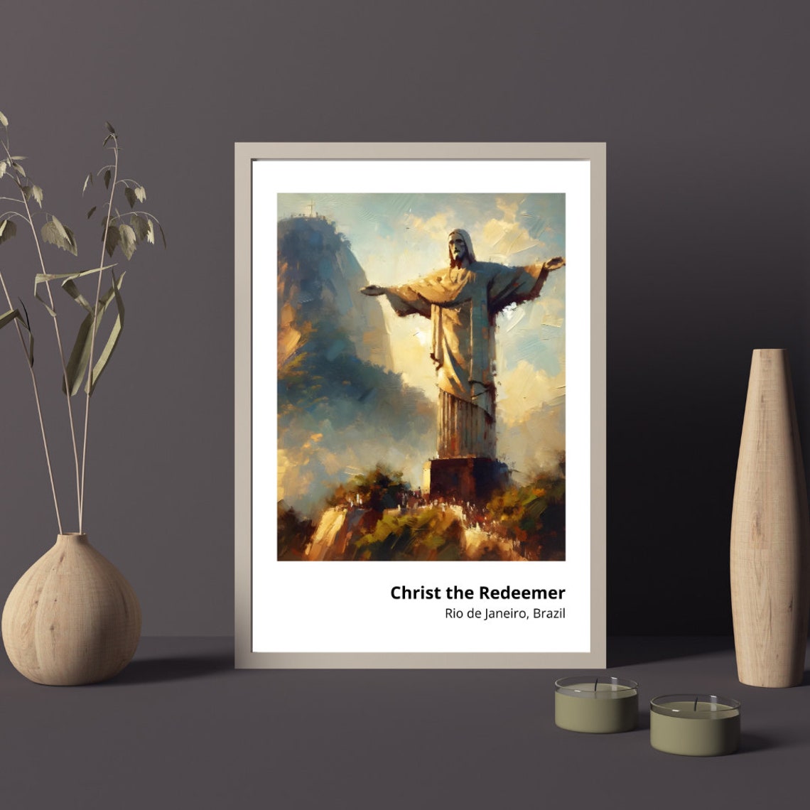Christ the Redeemer Rio de Janeiro Brazil Statue View Poster - Image 5