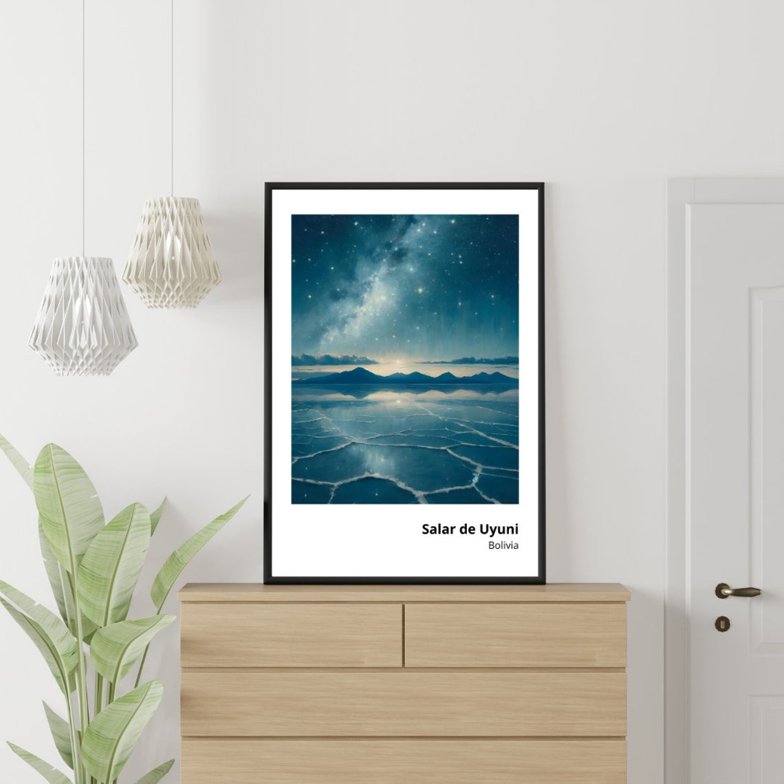 Salar de Uyuni Bolivia Mirror Salt Flats Starry Night Sky Poster - Image 4