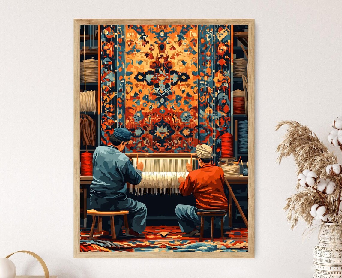 Yazidi Carpet Weaving, Kurdish Culture Art Print