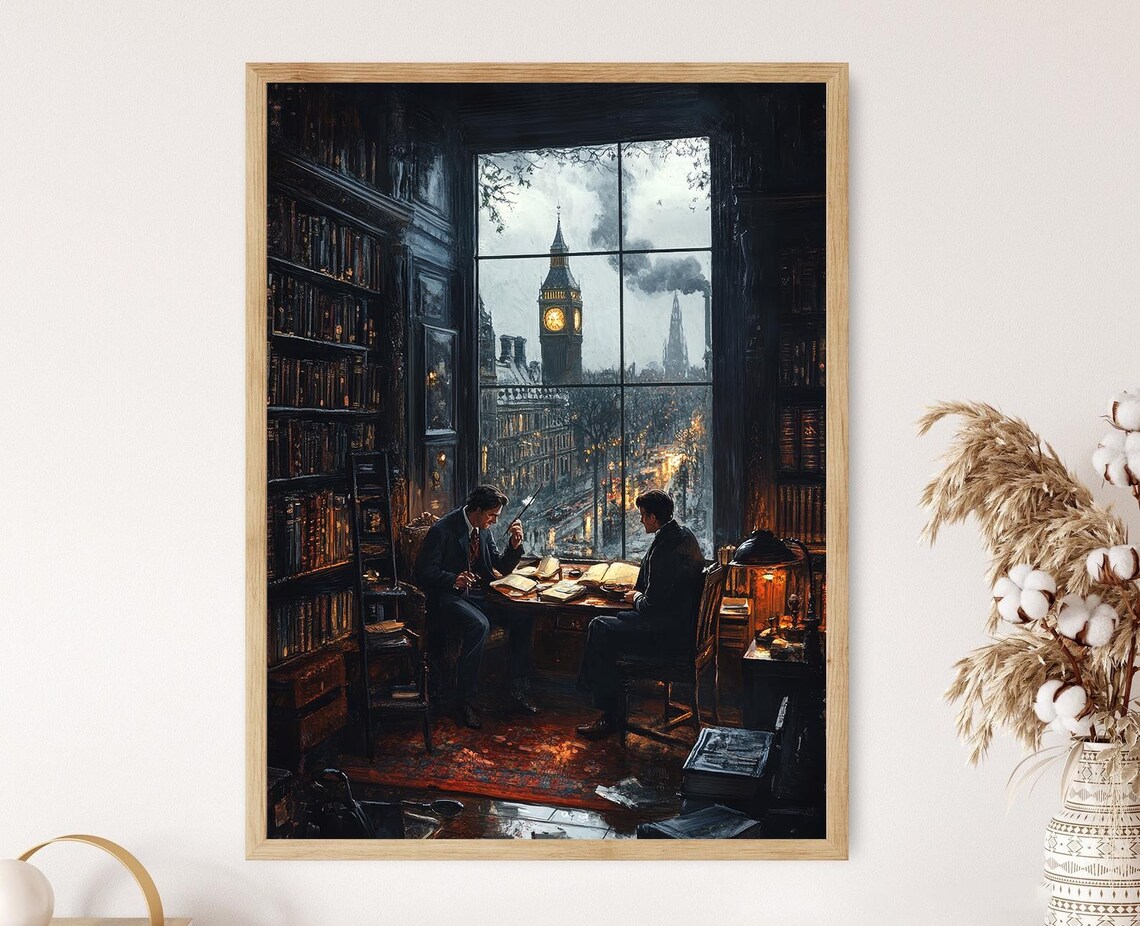 Sherlock Holmes and Dr Watson, Classic Mystery Poster