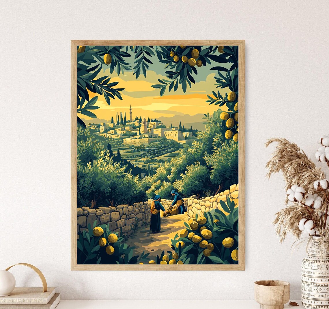 Tulkarm Olive Harvest Scene, Palestinian Heritage