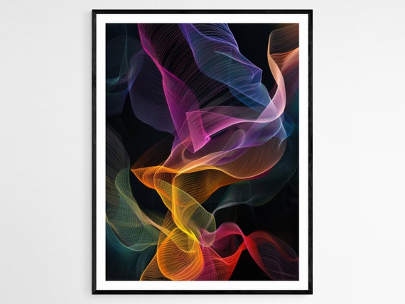 Vibrant Geometric Shapes Art Print Bold Home Gallery Piece Creative Office Wall Art Modern Art Enthusiast Gift