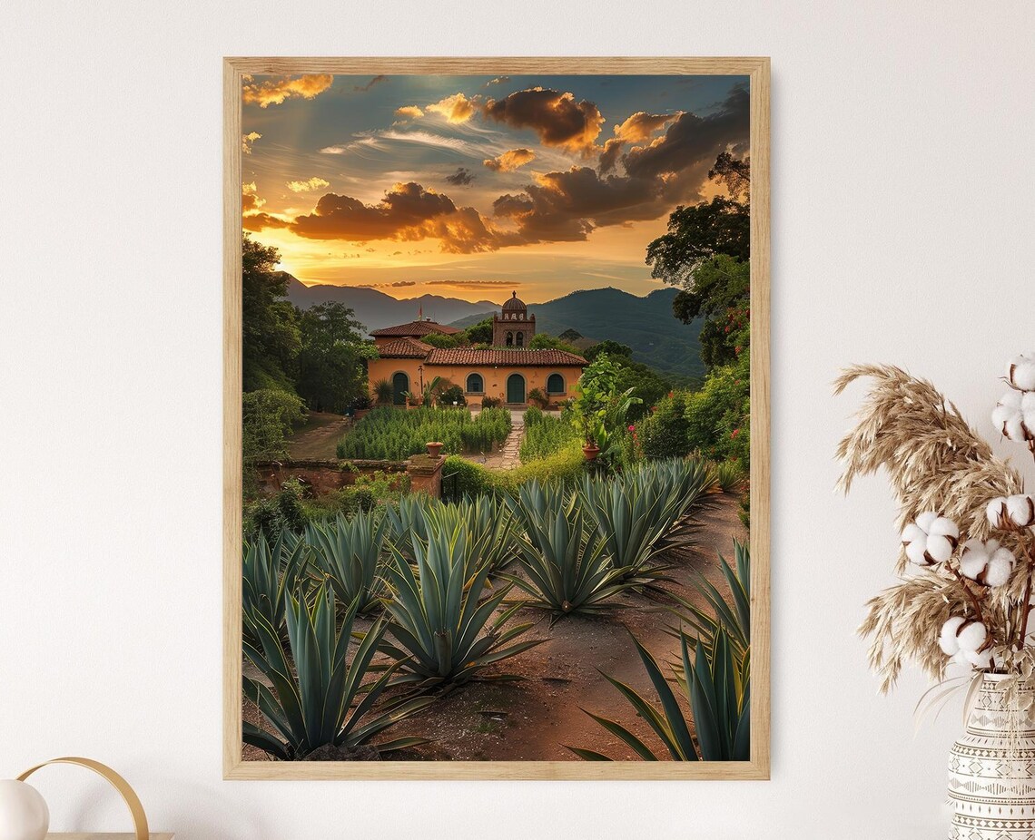Mexican Hacienda Art Print, Home Accent Decor