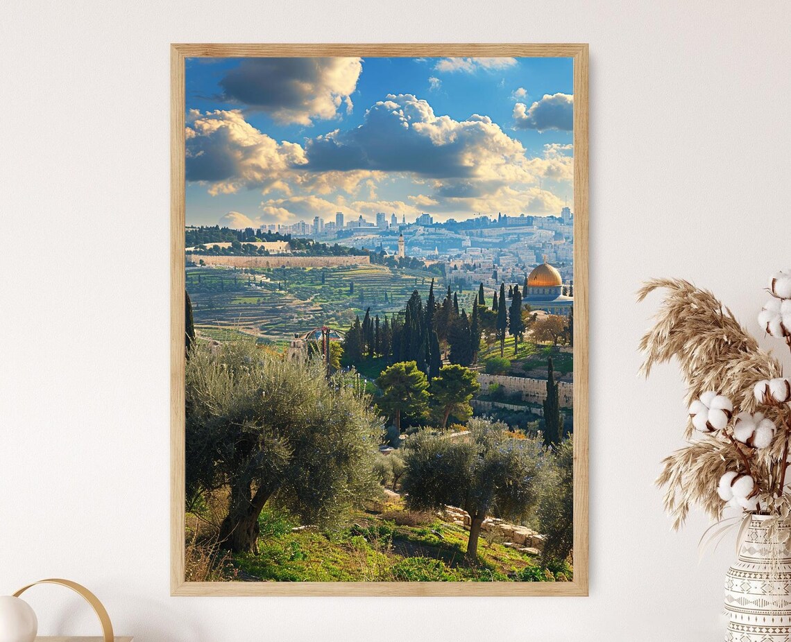 Mount Of Olives, Panoramic View Of Jerusalem Art Print