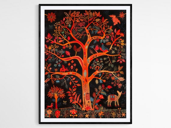 Authentic Indian Madhubani Art Colorful Mythological Painting