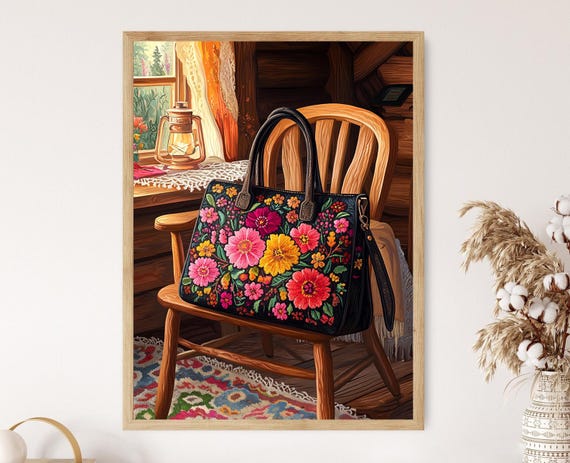 Muhu Handbag Illustration, Estonian Folk Textile