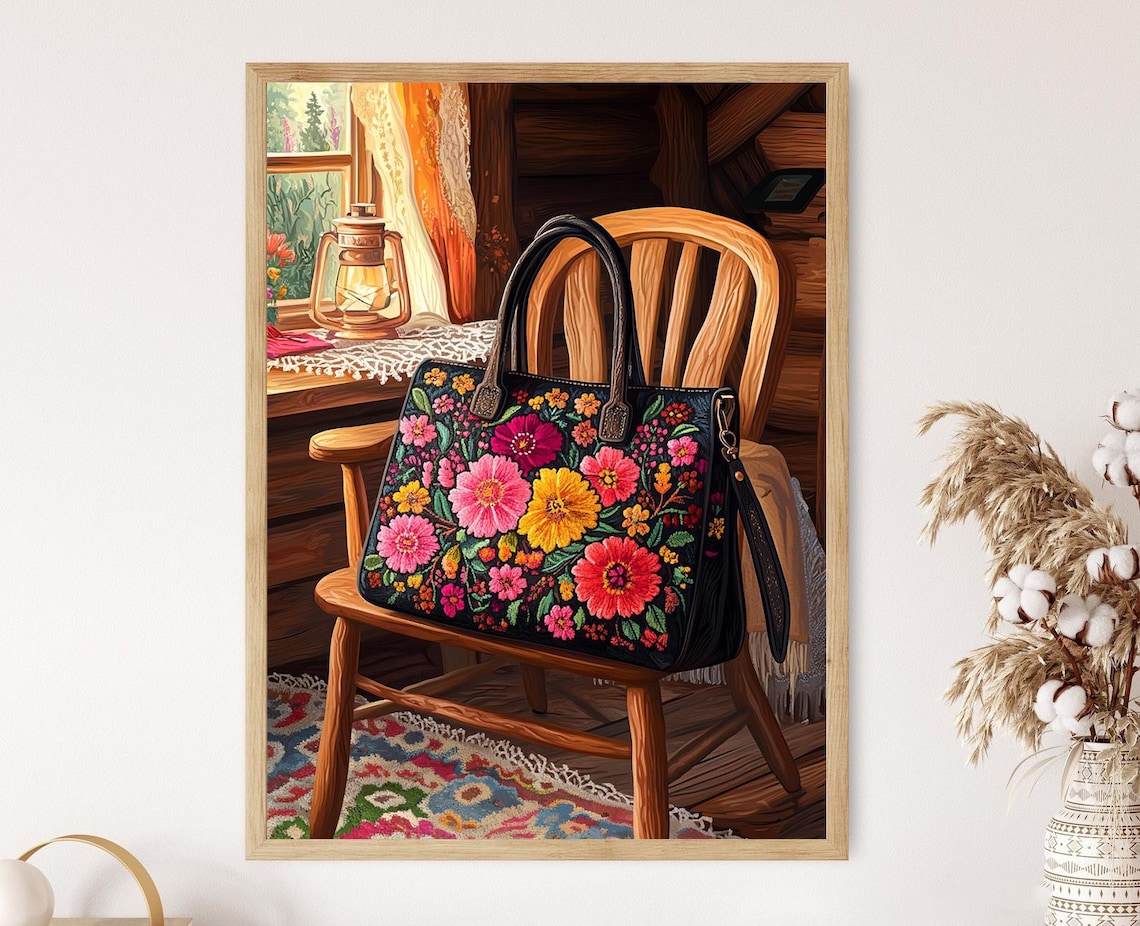 Muhu Handbag Illustration, Estonian Folk Textile