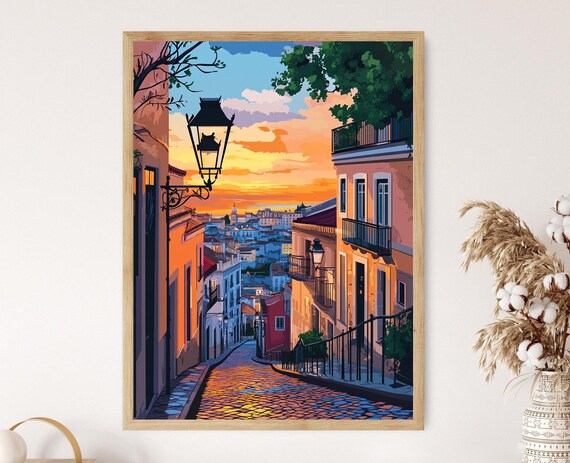 Escadaria Selarn At Sunset Rio De Janeiro Art Serene Landmark Print