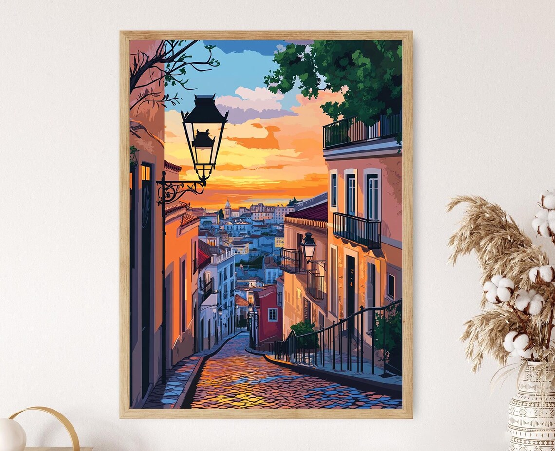 Escadaria Selarn At Sunset Rio De Janeiro Art Serene Landmark Print