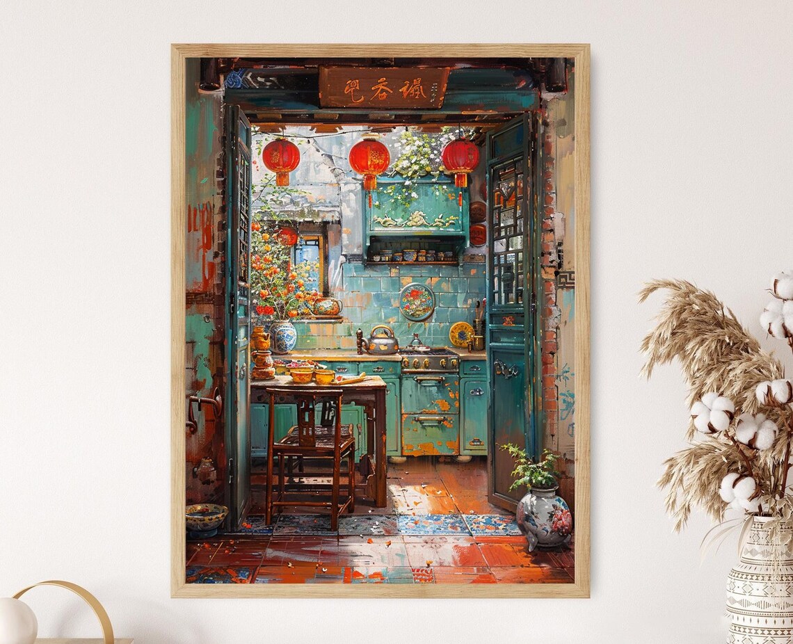 Traditional Chinese Kitchen Art, Wall Art Print
