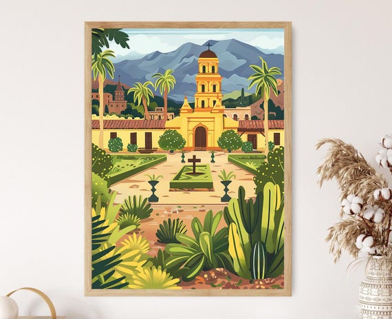 Cochabambas Plaza Principal Art Print Lush Gardens And Colonial Architecture