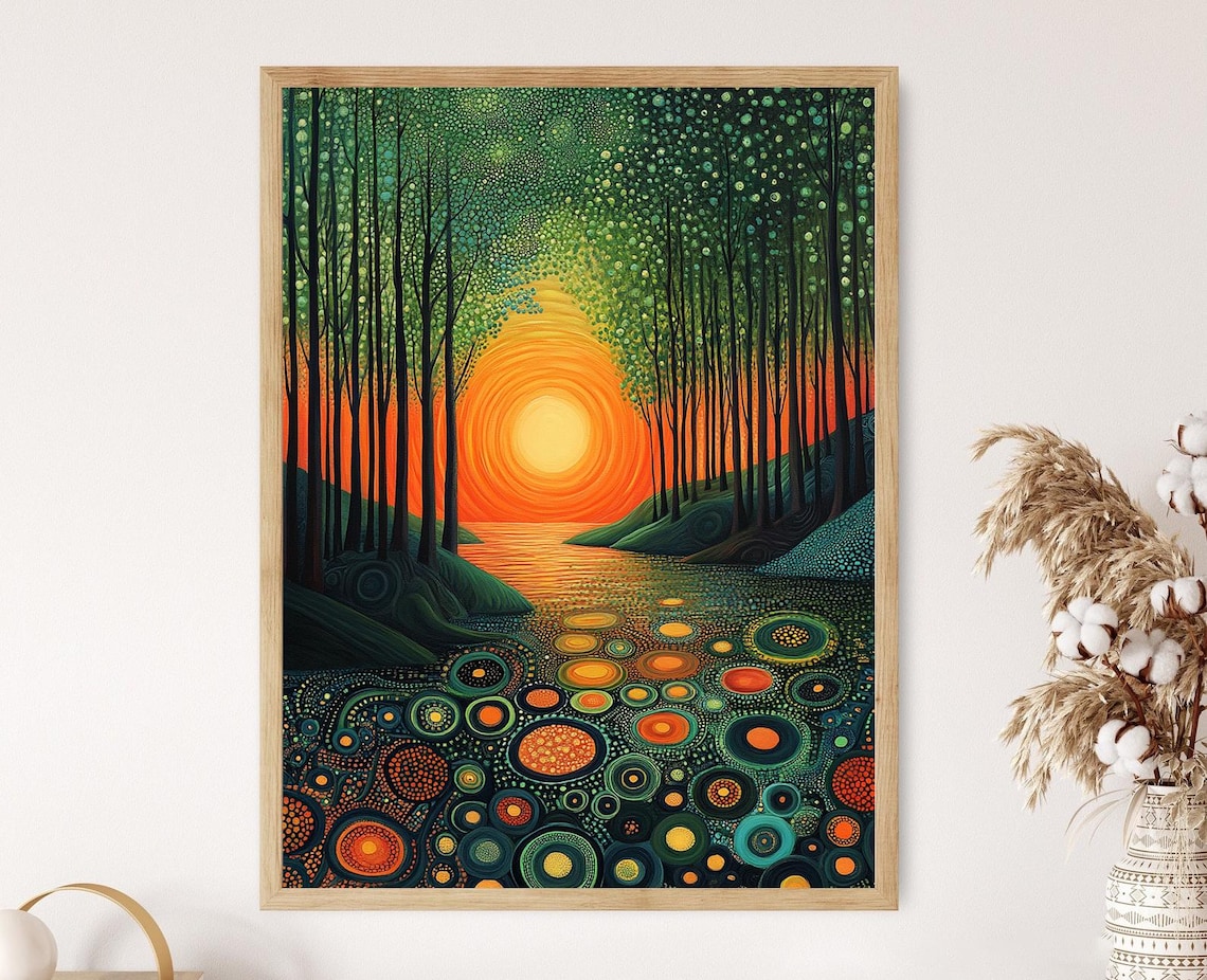 Rolling Green Hills, Yayoi Kusama Dot Illustration