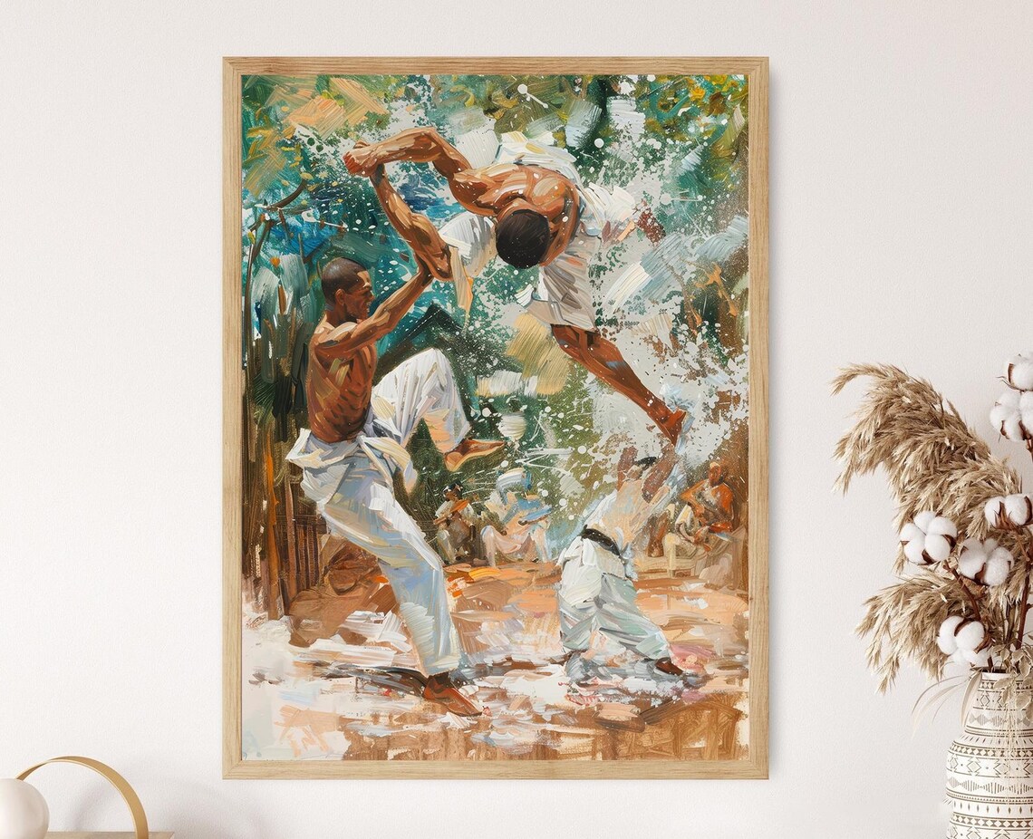 Capoeira Movement Art Print, Brazilian Dance