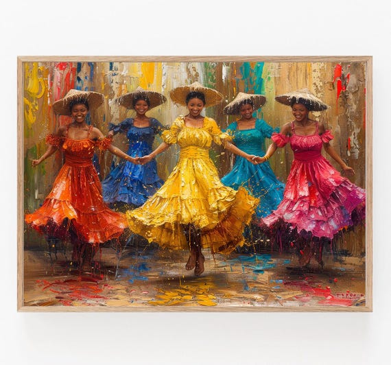 Colorful Tinikling Dance Art Traditional Filipino Dance Scene Capturing Joy And Heritage
