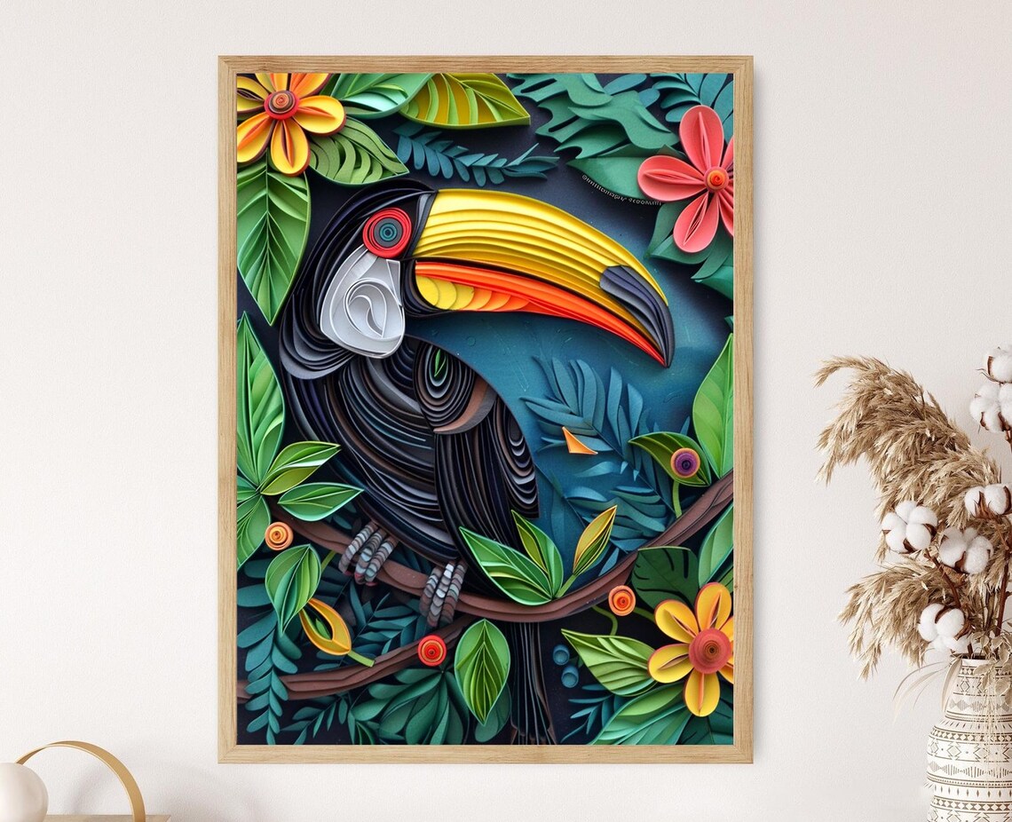 Keel Billed Toucan Tropical Bird Art Print