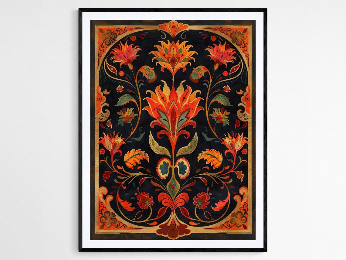 Handcrafted Indian Madhubani Print Vibrant Cultural Art