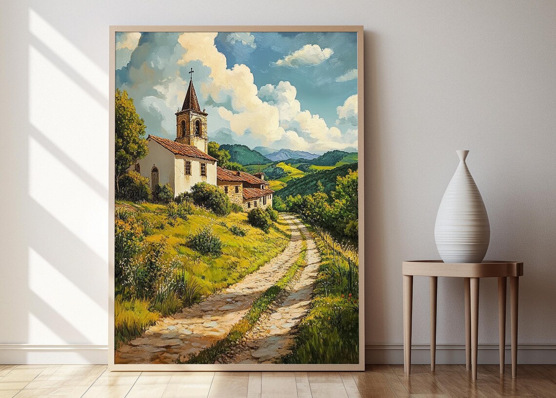 Camino De Santiago Spanish Pilgrimage Art Print