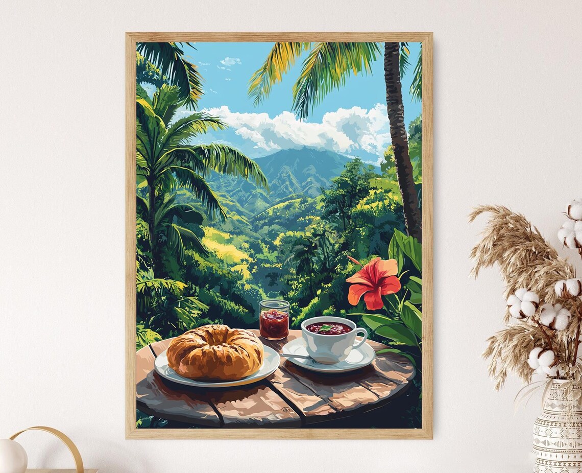 Hilo Breakfast Table, Tropical Kitchen Decor