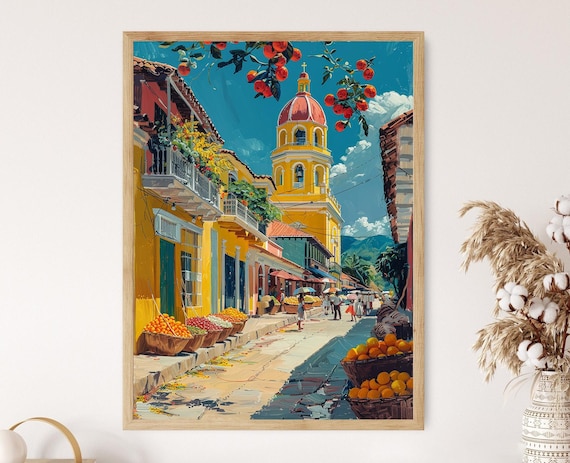 Cathedral Of Granada, Traditional Nicaraguan Art Print