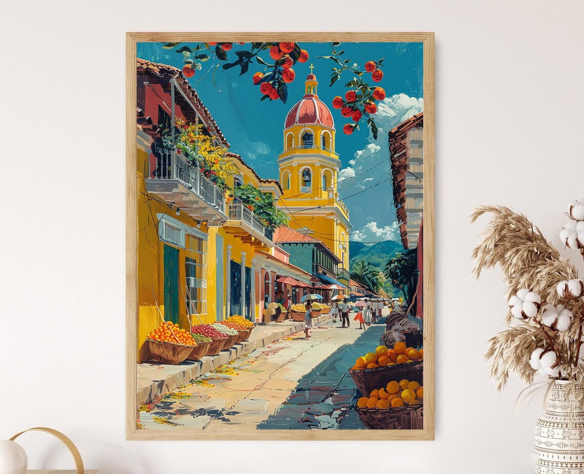 Cathedral Of Granada, Traditional Nicaraguan Art Print