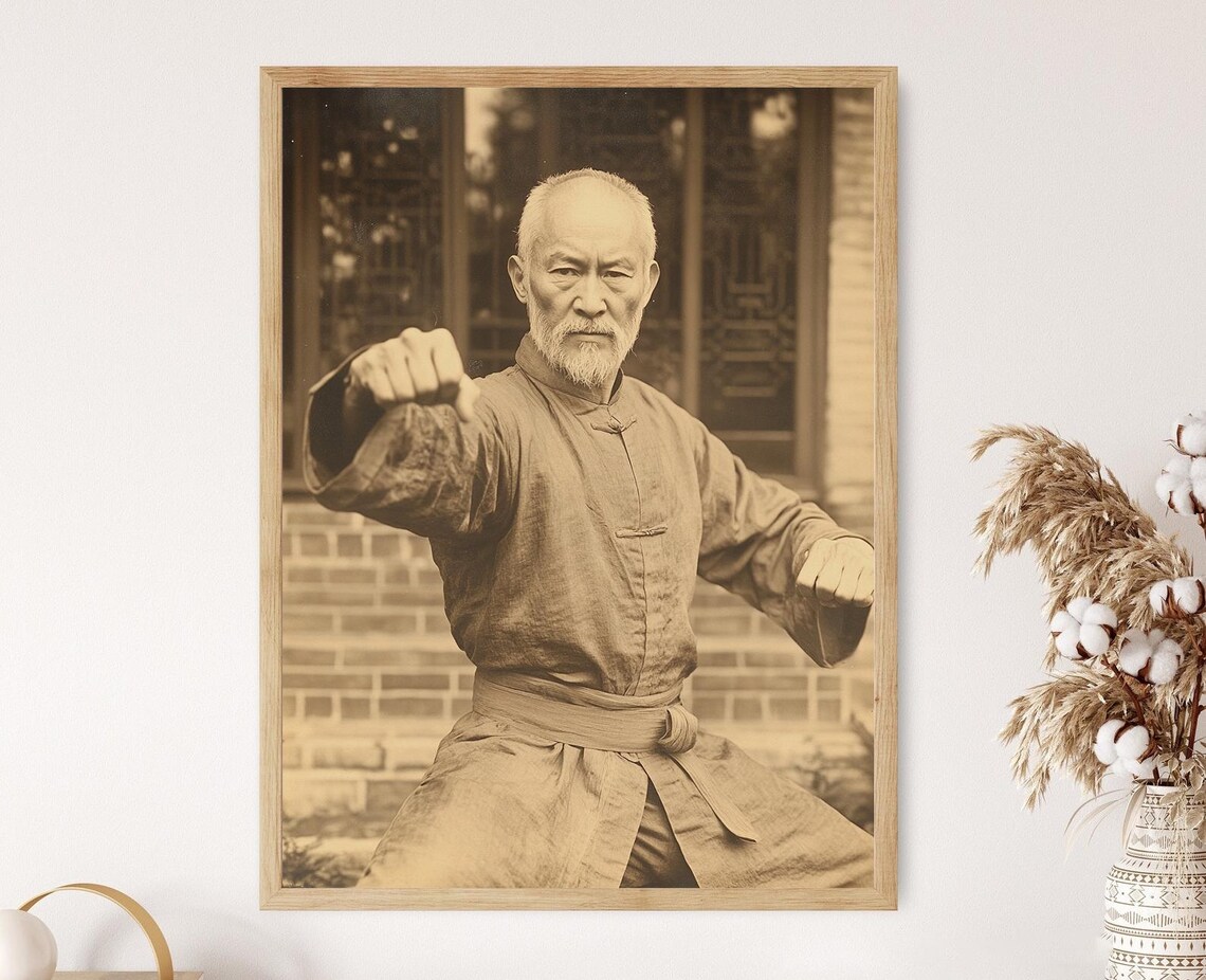 Vintage Kung Fu Master Poster, Cantonese Martial Art