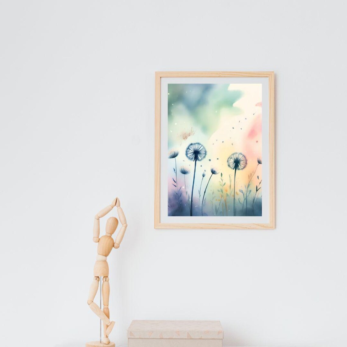 Dandelion Flower Abstract Art Print, Colourful Maximalist - Image 3