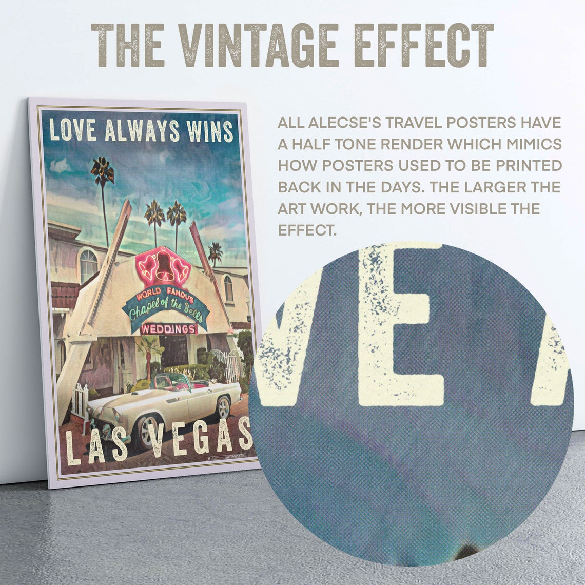 Las Vegas Poster Chapel Of The Bells By Alecse Limited Edition Las Vegas Wedding Poster Love Always Wins Gallery Wall Print Of Las Vegas - Image 2