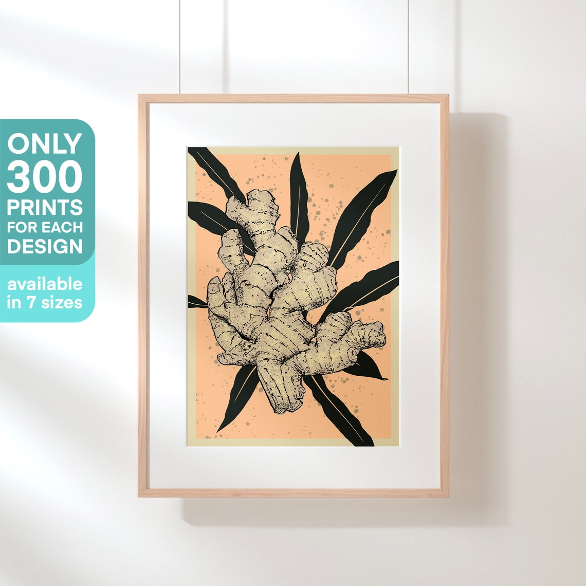 Ginger Root Pop Art Poster Botanical Spice Kitchen Wall Decor - Image 3