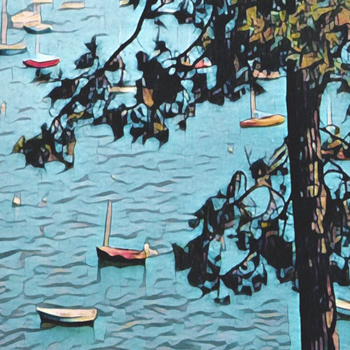 Dinard Bretagne Sailboat Harbour Vintage Travel Poster France - Image 4