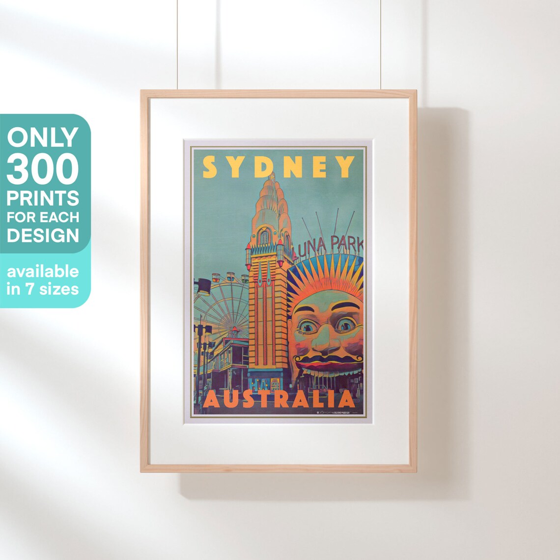 Sydney Luna Park Amusement Face Entrance Australia Travel Poster - Image 3