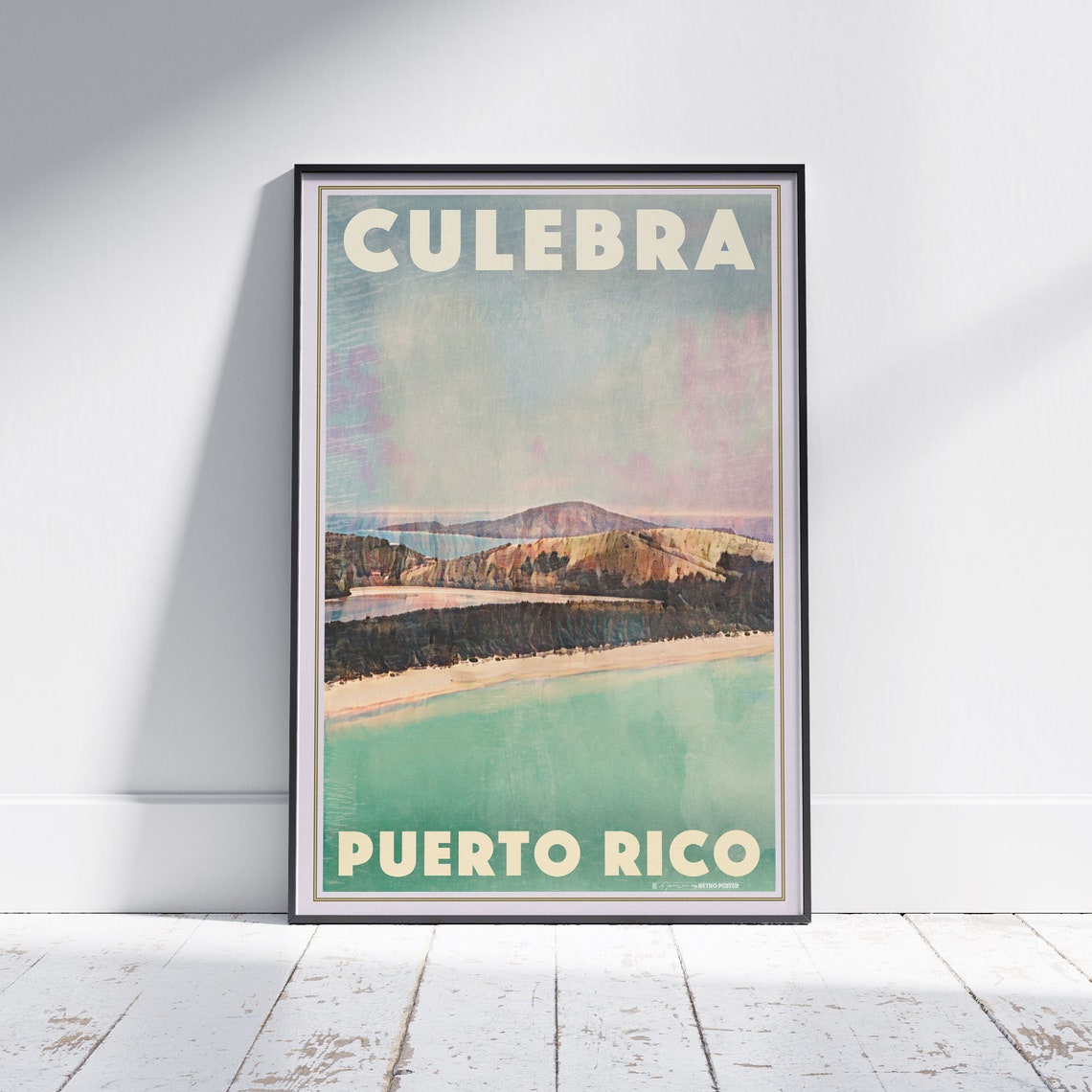 Culebra Poster Flamingo Beach By Alecse Limited Edition Puerto Rico Travel Poster Culebra Print Gallery Wall Print Of Puerto Rico