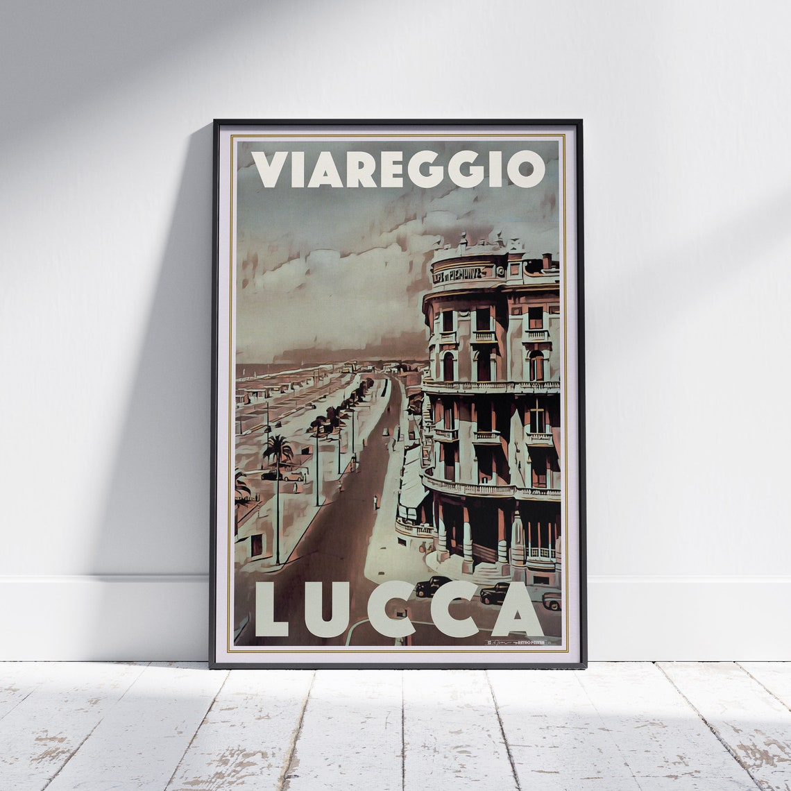 Viareggio Poster Lucca By Alecse Limited Edition Italy Travel Poster Viareggio Gallery Wall Print Of Lucca Italy Vintage Decoration