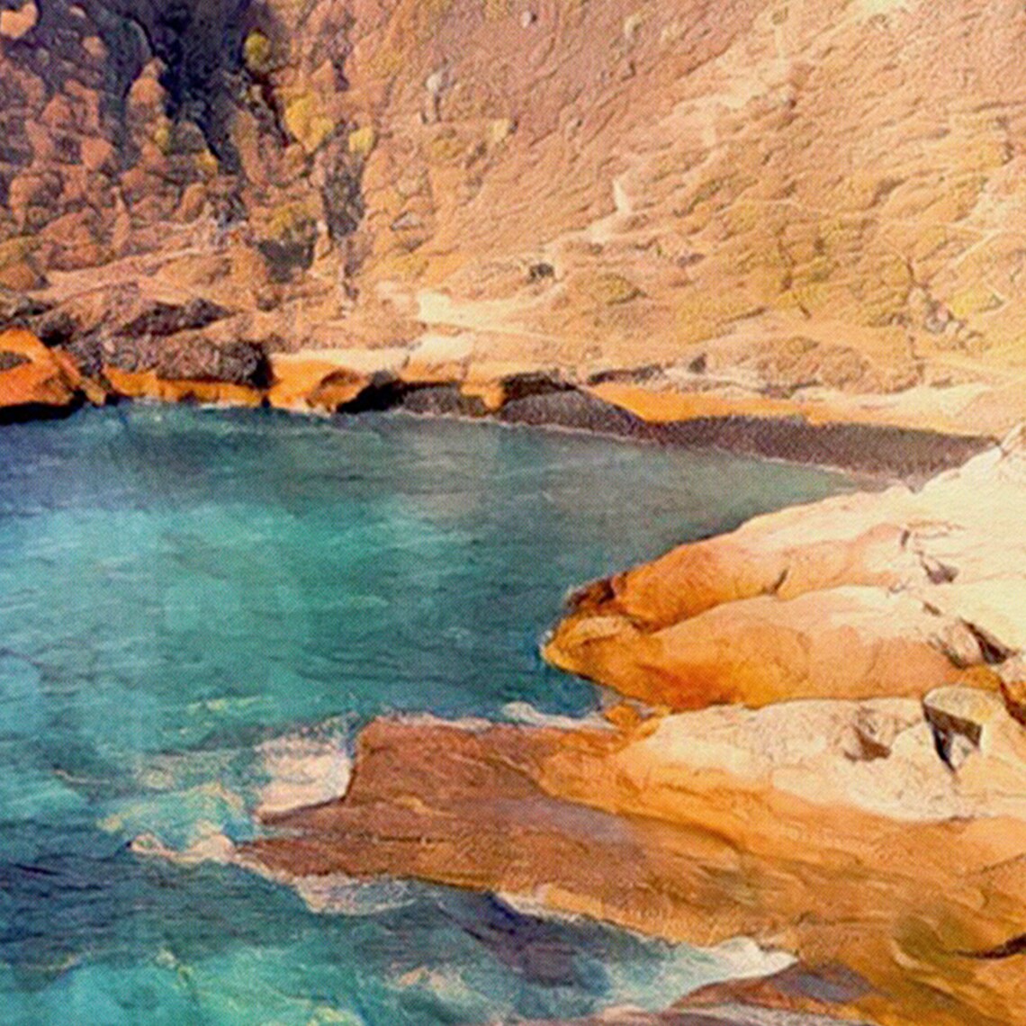 La Caleta Tenerife Rocky Cove Turquoise Water Canary Islands Poster - Image 4