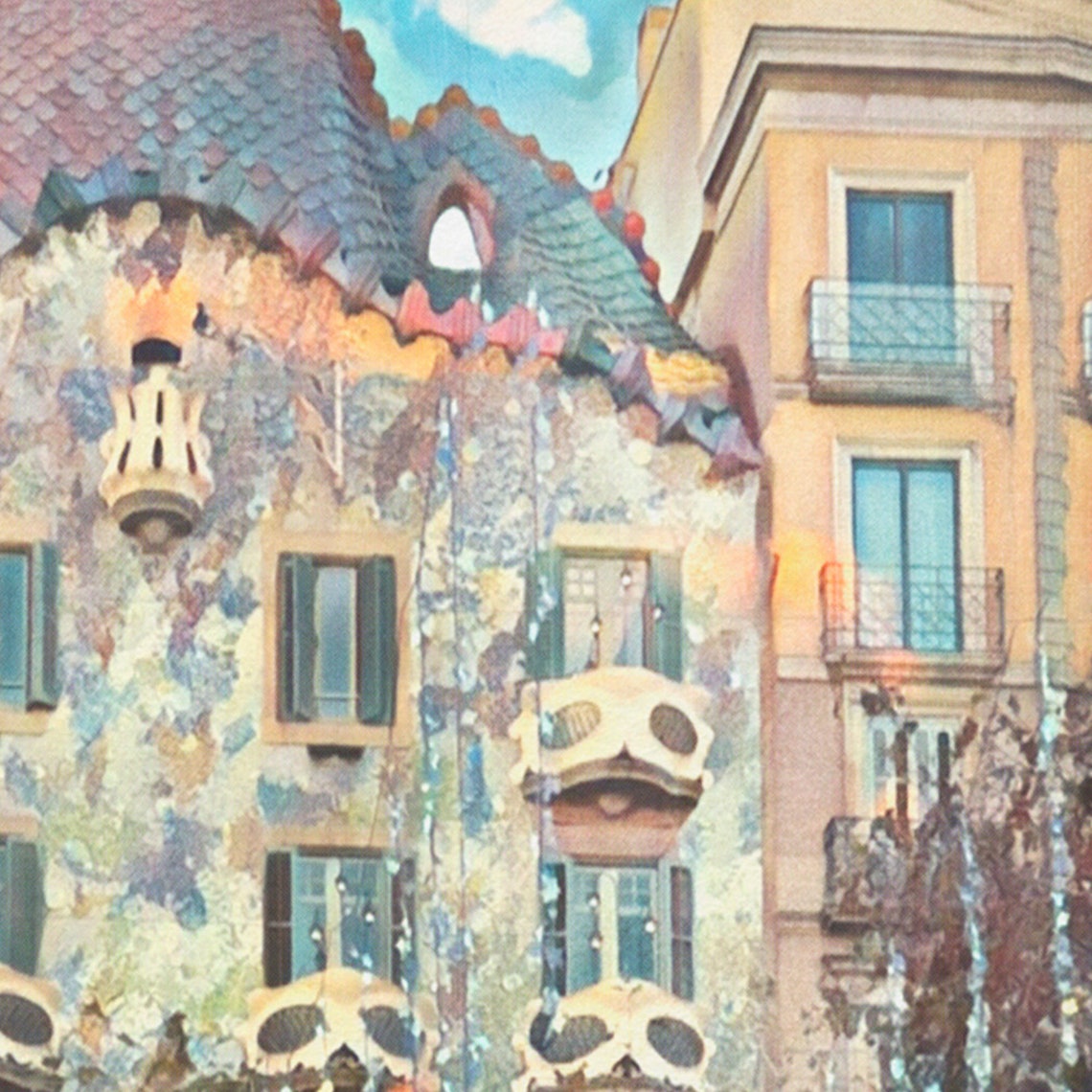 Barcelona Catalunya Casa Batllo Facade Vintage Travel Poster - Image 4