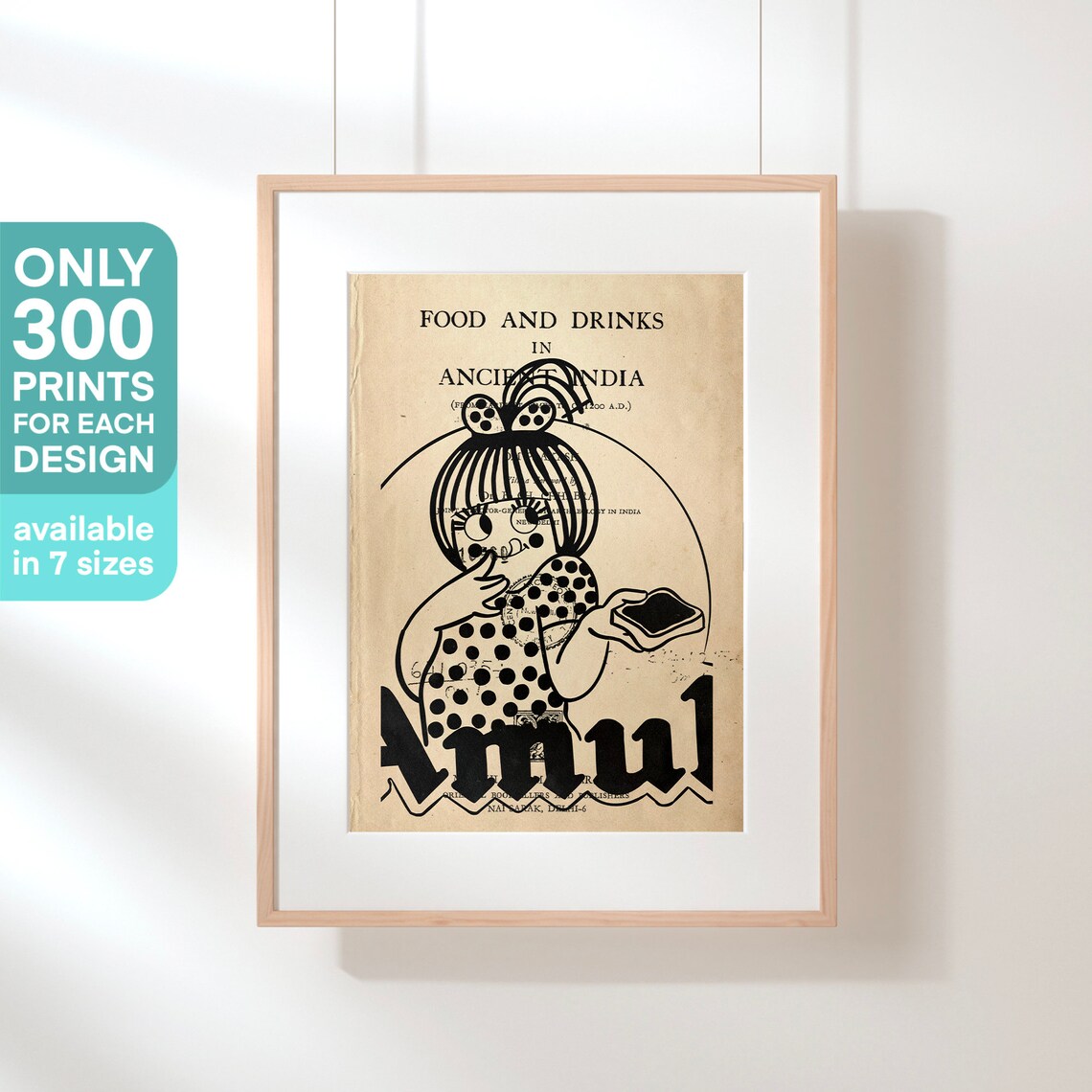 Amul Girl Vintage Book Page Indian Pop Art Retro Advertisement Poster - Image 3
