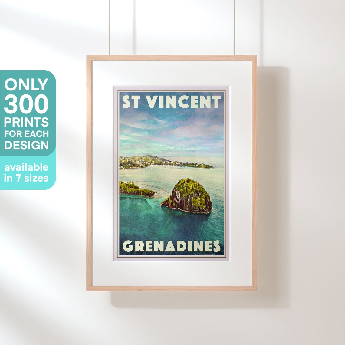 St Vincent Grenadines Tropical Islets Turquoise Sea Travel Poster - Image 3