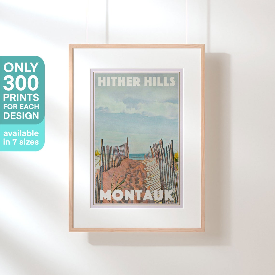 Montauk Poster Hamptons By Alecse Limited Edition Montauk Travel Poster Classic Montauk Print Poster Of Montauk Us Gallery Wall - Image 3