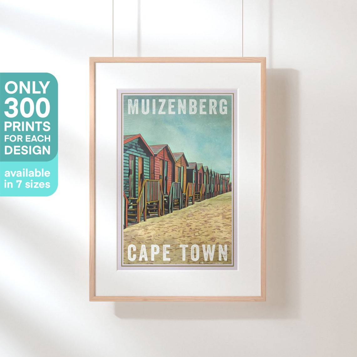 Muizenberg Poster Cape Town By Alecse Limited Edition South Africa Travel Poster Cape Town Gallery Wall Print Of Muizenberg Saf Decor - Image 3