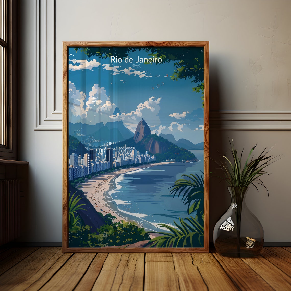 Rio De Janeiro Travel Poster, Brazil Beach City
