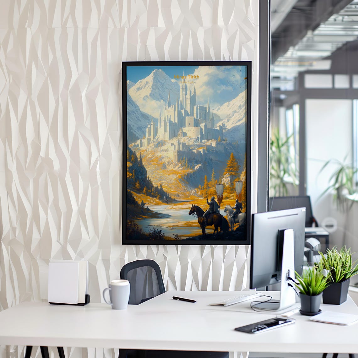 The Lord Of The Rings, Minas Tirith Fantasy Art Print - Image 5