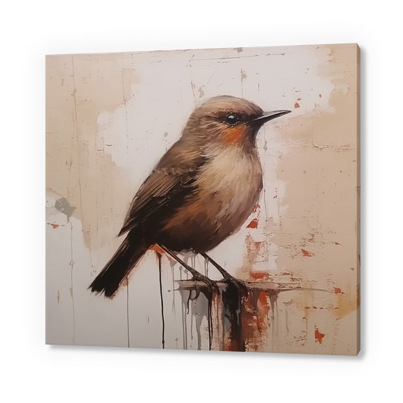 Cute Songbird Bird Print Birds Wall Art Bird Lover Gift Nature Wall Hanging Avian Wall Decor Handmade Bird Art Fast Turnaround