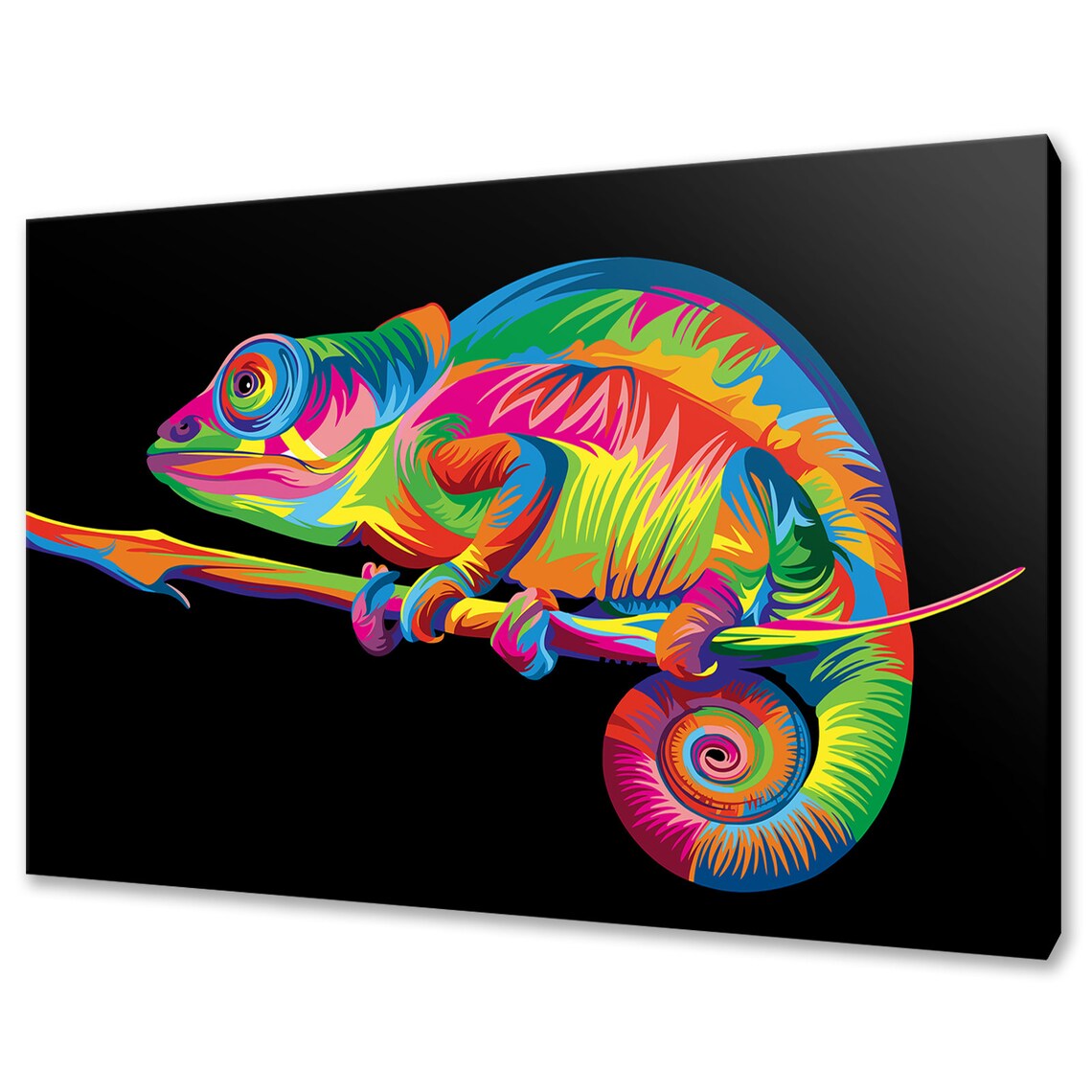 Chameleon Colourful Abstract Poster Print, Home Decor